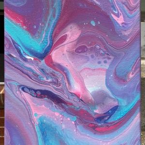 Rainbows & Unicorns II 8"x10" Painting by Color Fluent Art (Pink/Blue/Purple)